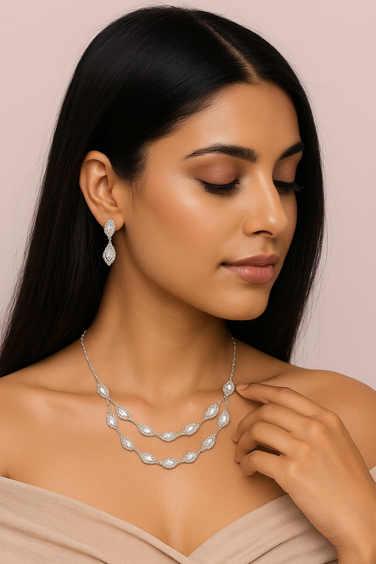 Elegant Marquise-Cut Crystal Necklace