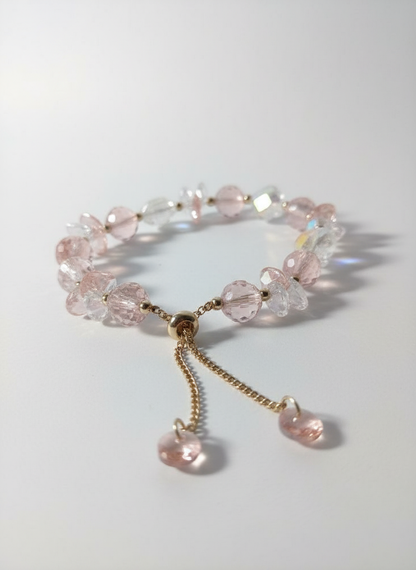 Sparkling Crystal Bead Bracelet - Adjustable Design