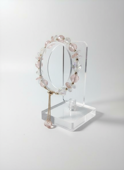 Sparkling Crystal Bead Bracelet - Adjustable Design