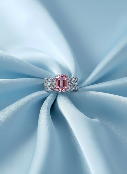 Crystal Pavé Gemstone Ring